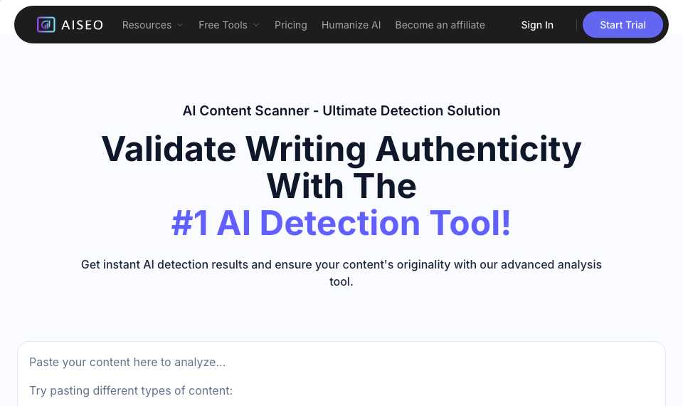 AISEO AI Content Detector