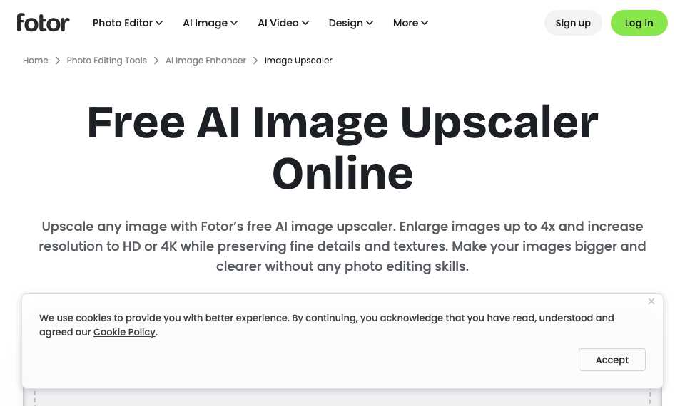 Fotor AI Image Upscaler