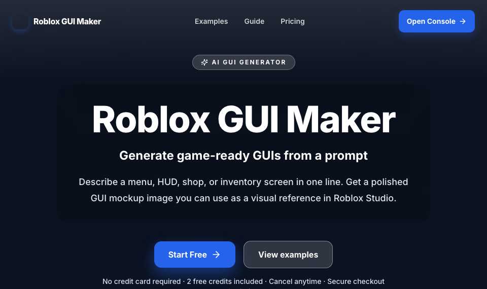 Roblox GUI Maker